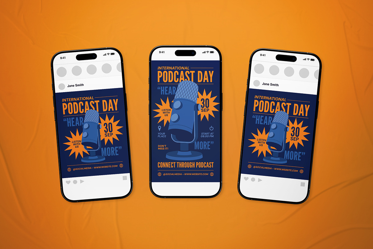 International Podcast Day Flyer Set, a Flyer Template by The Good Store (Photo 2 of 2)