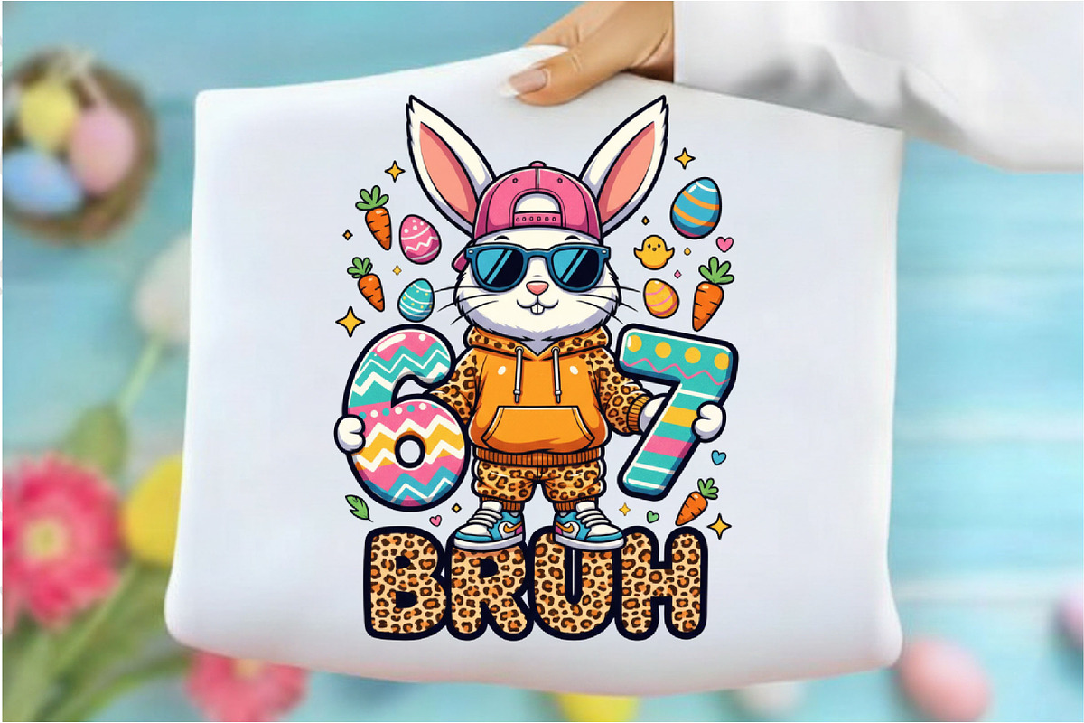 Funny Easter Six Seven Bruh Png, an Illustration by Designking (Photo 1 of 6)