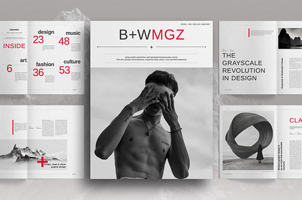 Black and White Magazine Template