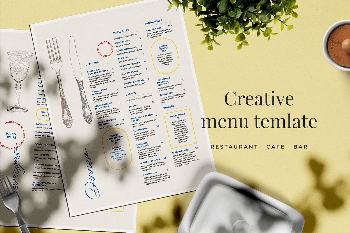 Cafe Menu Template, a Flyer Template by BigWeek (Photo 1 of 4)