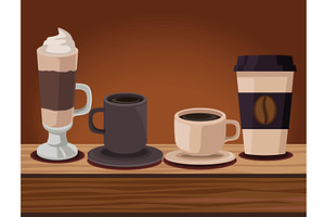 Four Coffee Drinks Products