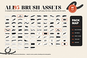 95 Ink Brush Assets PSD PNG, a Brush Add-On by ZinetroN (Thumbnail 3 of 6)
