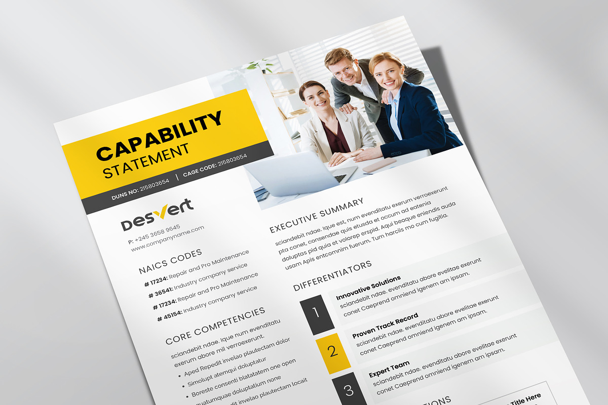 Business Capability Statement, A4, a Brochure Template by Niofix (Photo 4 of 8)