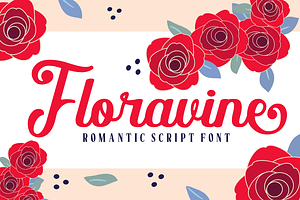 Floravine Romantic Script Font, a Script Font by PutraCetol Studio