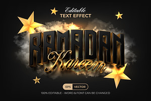 Ramadan Text Effect Gold Cinematic, a Layer Style Add-On by Mockmenot