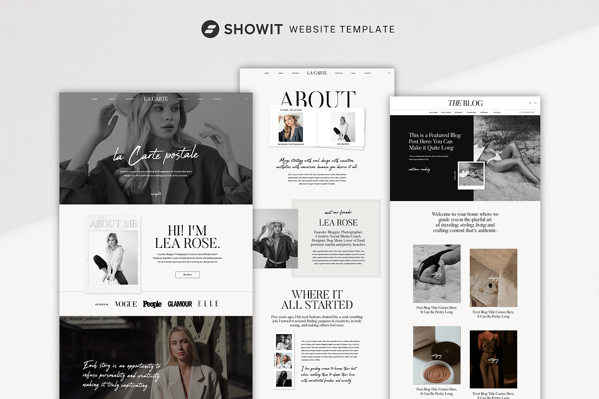 Editorial Showit Website Template, a Websites & App Template by pageparadise (Photo 1 of 10)