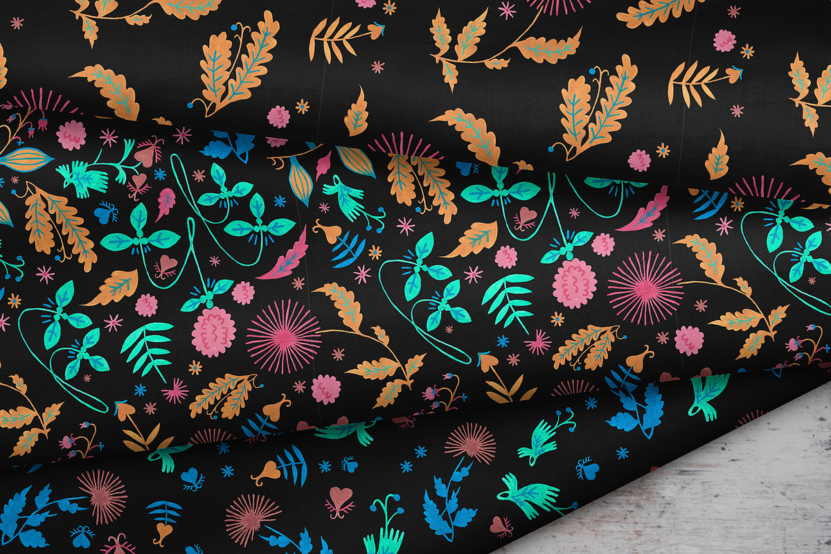 Gouache hand drawn decorate flowers, a Decorative Illustration by Folkheart (Photo 9 of 9)