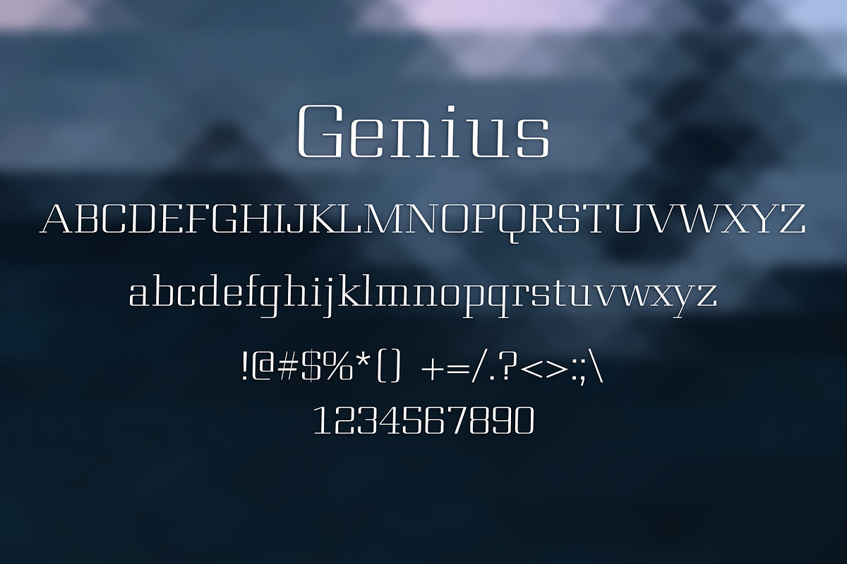 GENIUS font preview 2