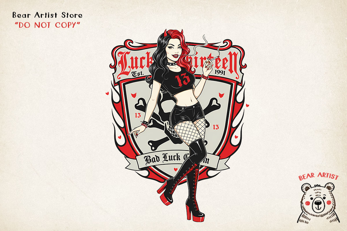 Pinup Grease Monkey, Sublimation PNG, a Graphic by GlitterCraft (Photo 29 of 42)