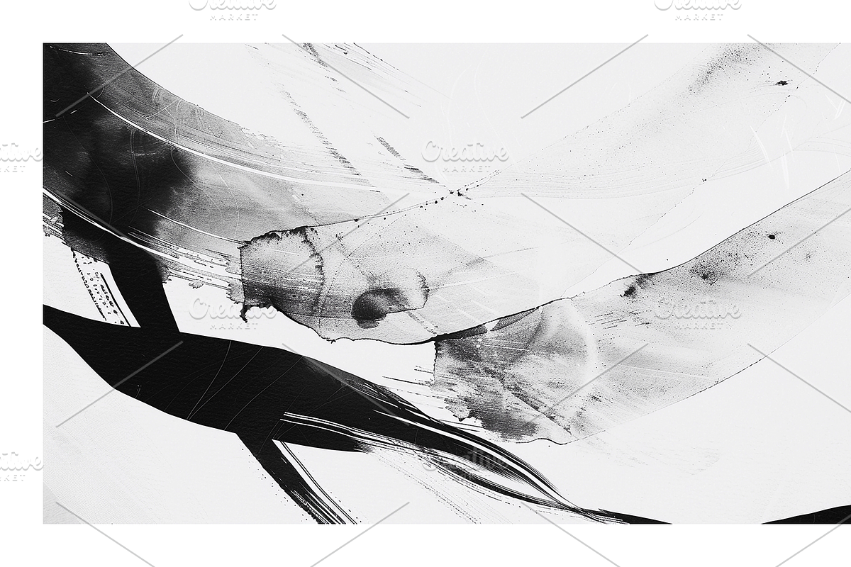Kesi Co. B&W Ink Wash Art, a Texture Illustration by milatovar (Photo 19 of 20)