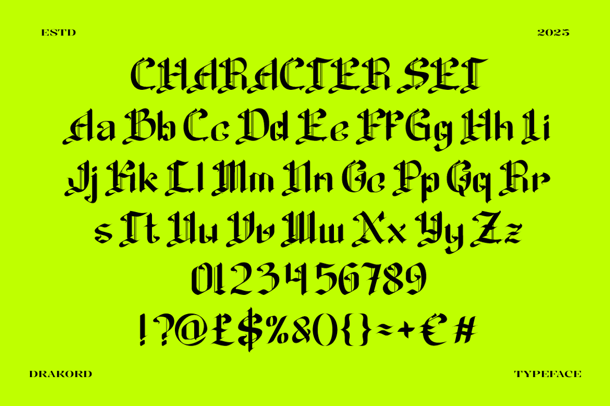Drakord Blackletter Font, a Font by PutraCetol Studio (Photo 5 of 5)