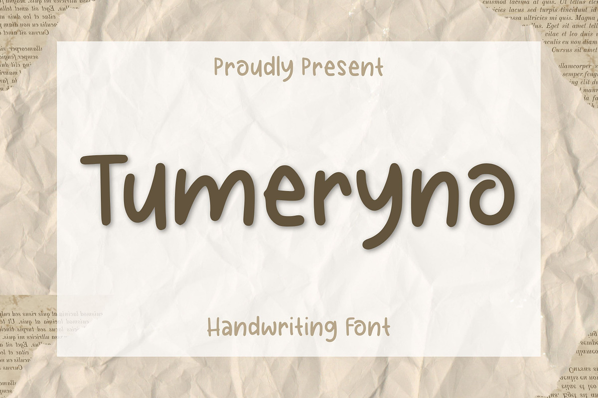 Tumeryno, a Handwritten Font by Aisyah (Photo 1 of 5)