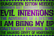 Evil Intentions, a Sans Serif Font by Pink Broccoli (Thumbnail 1 of 3)