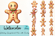 Holiday Gingerbread Man with Candy C, an Illustration by CrexoraLab (Thumbnail 1 of 5)