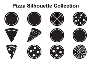 Pizza Slice Silhouette Assortment