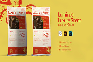 Luminae Luxury - Roll Up Banner, a Print Template by VUNIRA