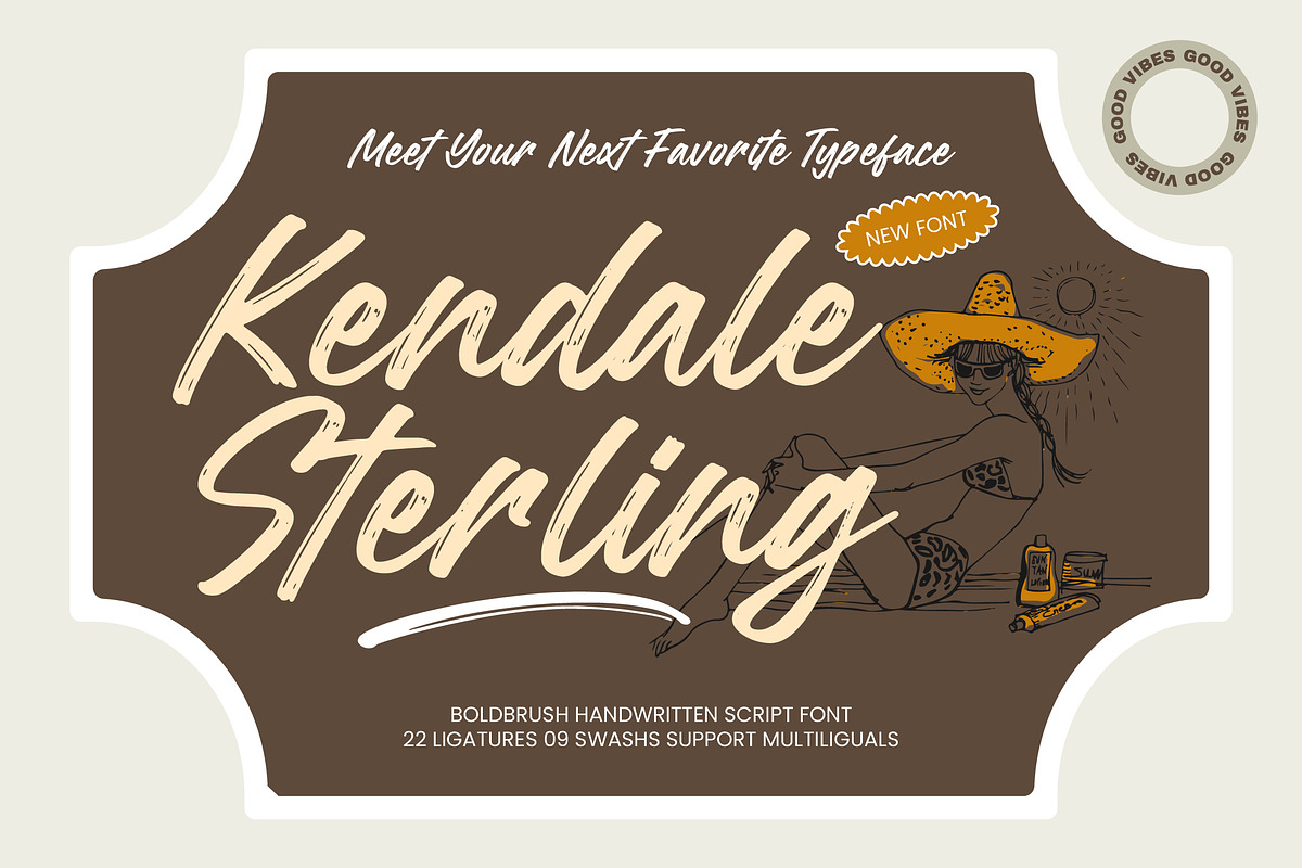 Kendale Sterling Bold Brush Font, a Script Font by Letterena Studios Script (Photo 1 of 10)