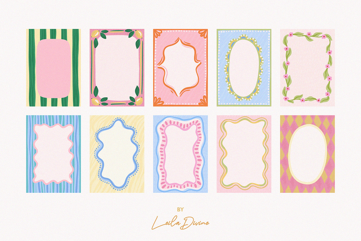 Whimsy Frames & Backgrounds, an Object Graphic by Leila Divine (Photo 9 of 17)