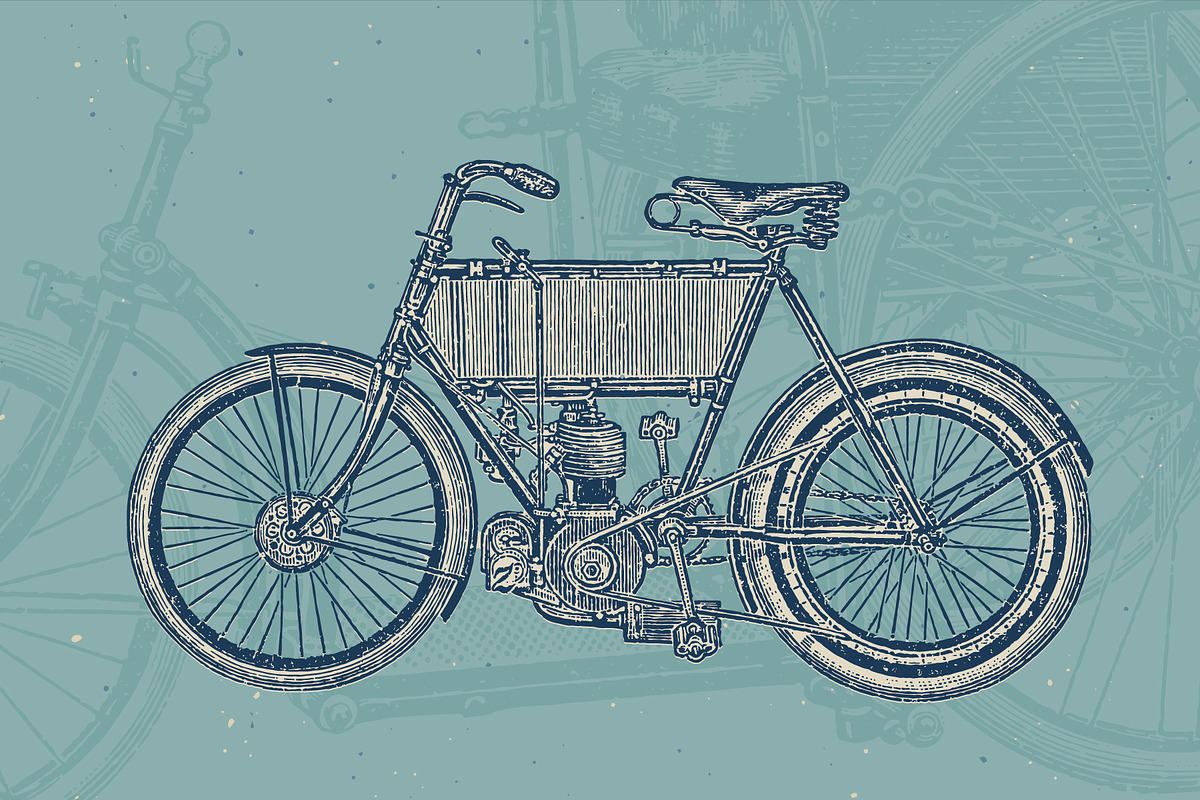 Bicycles - Vintage Illustration Set, an Illustration by Graphic Goods (Photo 2 of 10)