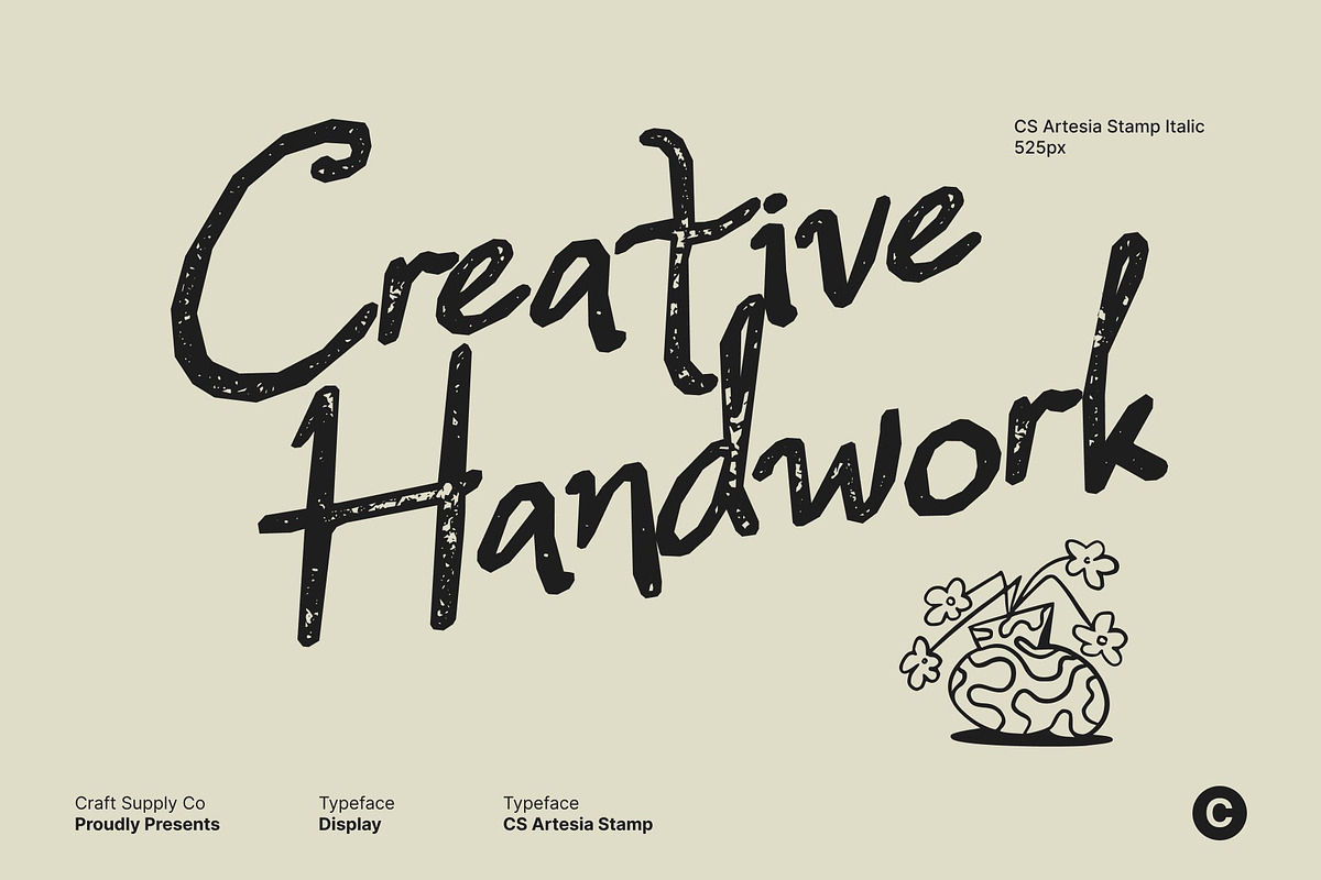 CS Artesia Stamp, a Handwritten Font by Craft Supply Co. (Photo 2 of 8)