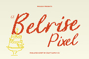 CS Belrise Pixel, a Script Font by Craft Supply Co. (Thumbnail 1 of 8)