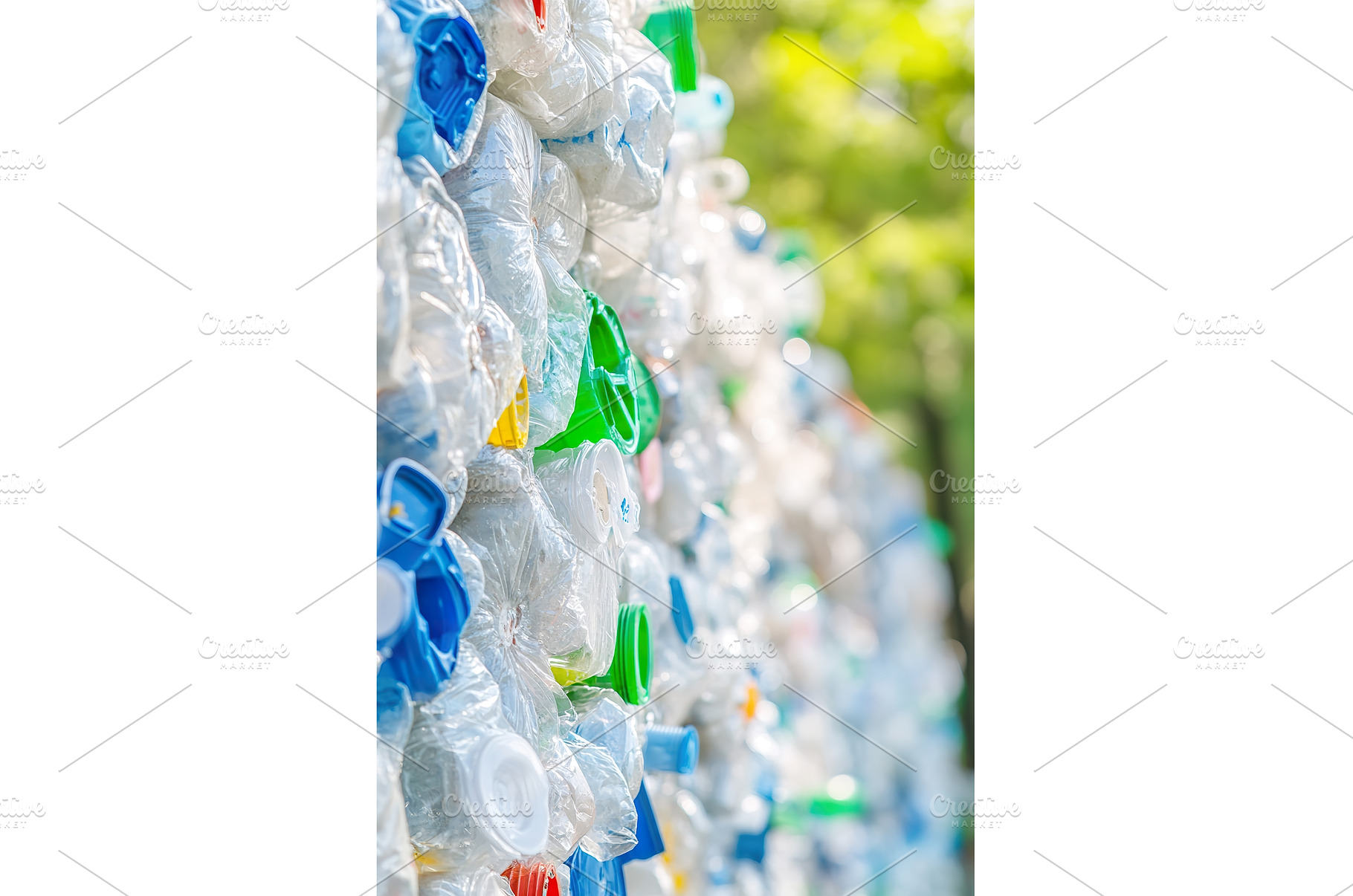 Colorful stack of compressed plastic, a Nature Photo by Lermont51