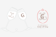 Royal Wedding Monograms font family, a Script Font by kaer_shop (Thumbnail 8 of 10)