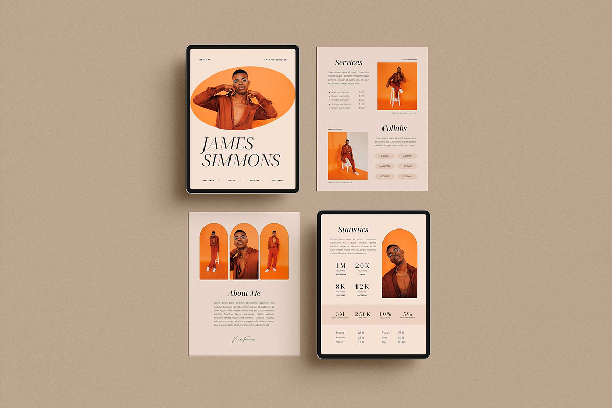 Influencer Media Kit Canva Template, a Templates & Theme by Sierra Creative Studio (Photo 6 of 7)