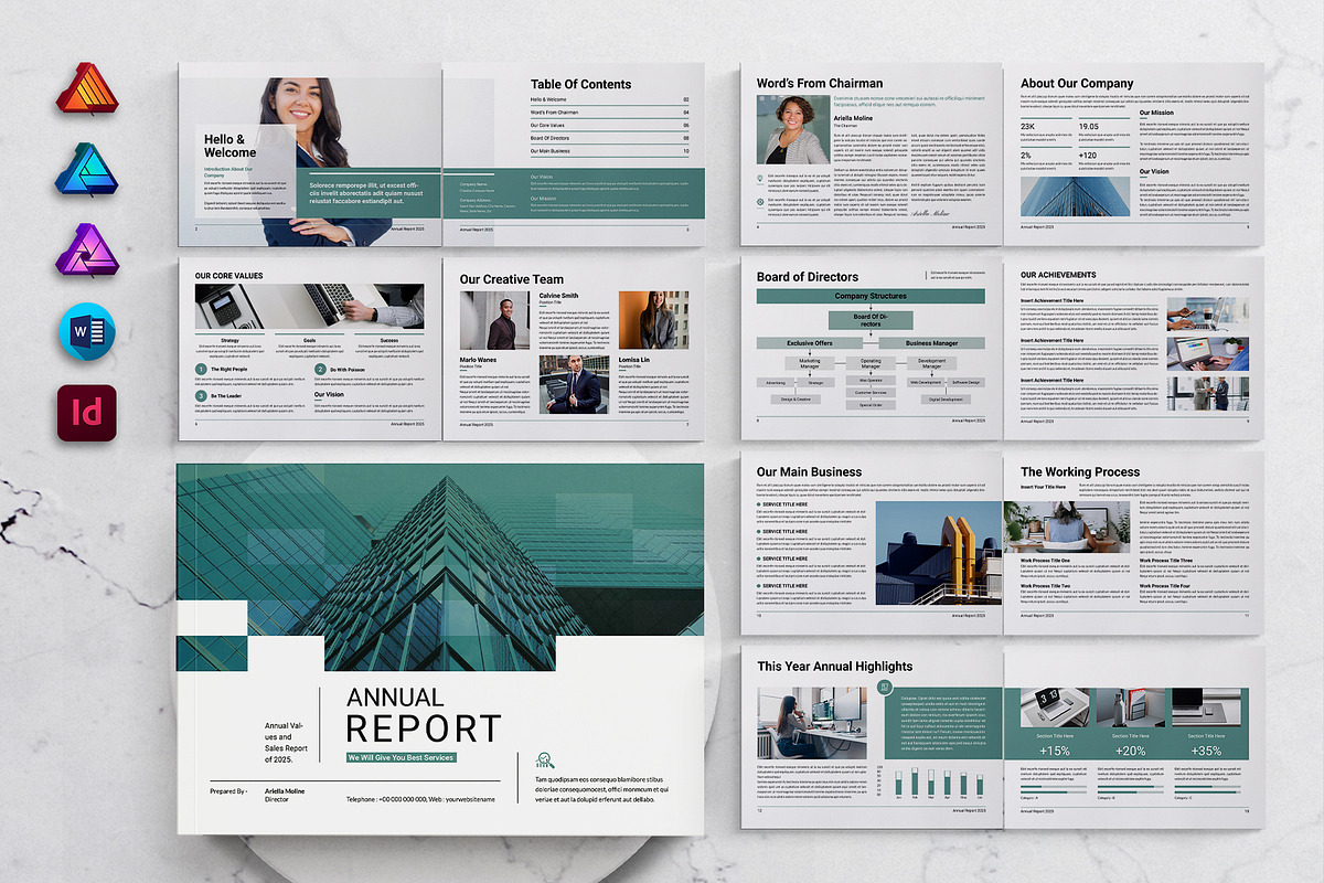 Annual Report Template Landscape