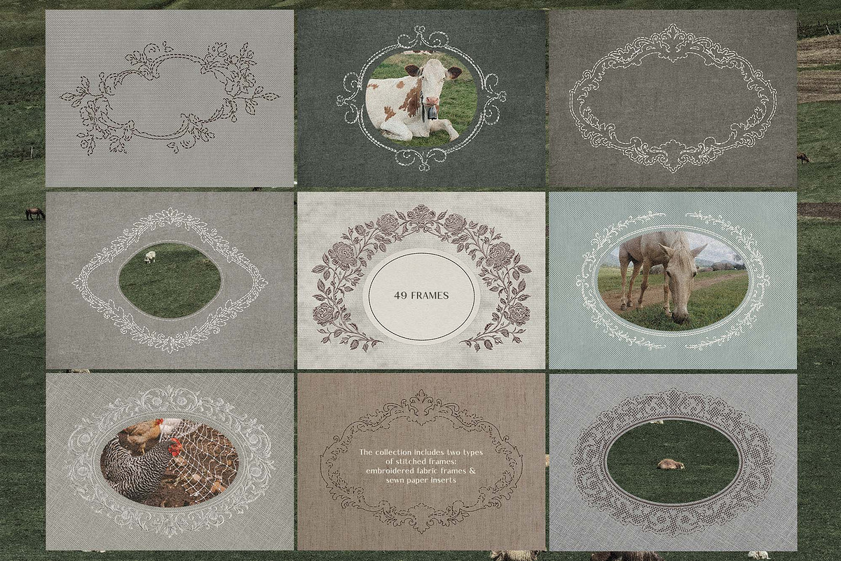Stitcherie – Stitched Vintage Frames, an Object Graphic by DigARTbyHavroshka (Photo 3 of 18)