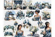 Blue Wedding PNG | Bride Clipart, a Person Illustration by GlamArtZhanna (Thumbnail 5 of 5)