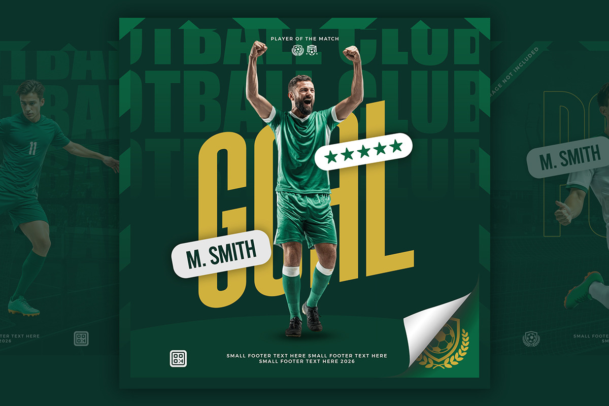 Soccer Social Media Posts PSD Set, a Social Media Template by iHemalaya (Photo 4 of 6)