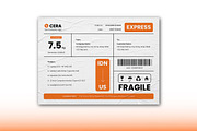 Blue Orange Shipping Fragile Label, a Print Template by Siska Arista (Thumbnail 3 of 3)