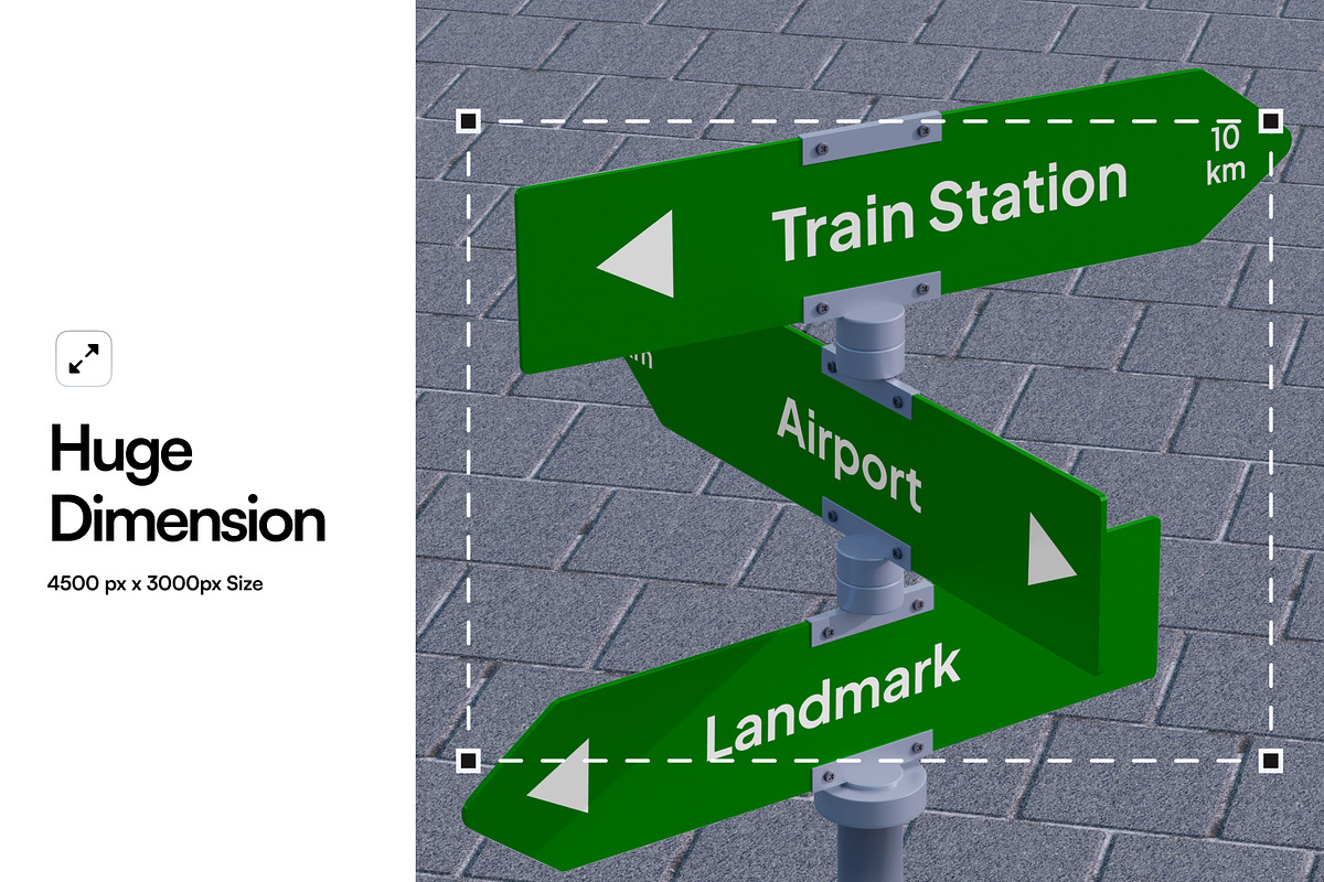 Street Direction Mockup, a Product Mockup by SLAB! Design (Photo 2 of 6)