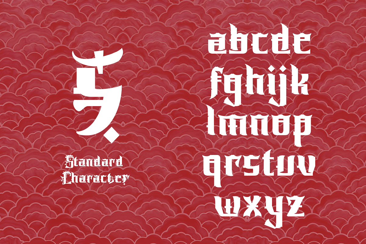 Kurotsyma - Japan Font Style, a Blackletter Font by TypeClassHeroes (Photo 5 of 10)