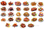 Watercolor Kebab and Grills Food, an Object Graphic by Negarin Digital Art (Thumbnail 3 of 9)