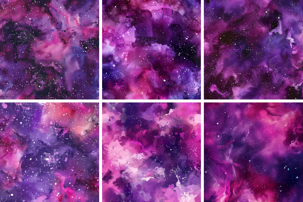 Magenta Painted Galaxy Patterns, a Pattern Graphic by PrintablesByFranklyn (Photo 2 of 4)