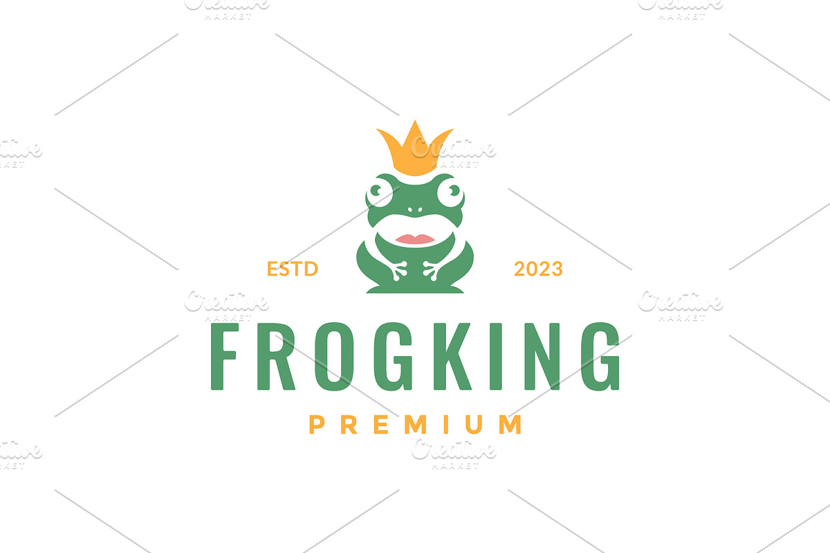 green frog amphibian animal logo, a Branding & Logo Template by devastd