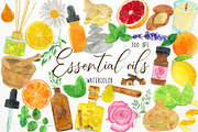 Watercolor Essential Oils Clipart, an Illustration by Paulaparaula (Thumbnail 1 of 3)