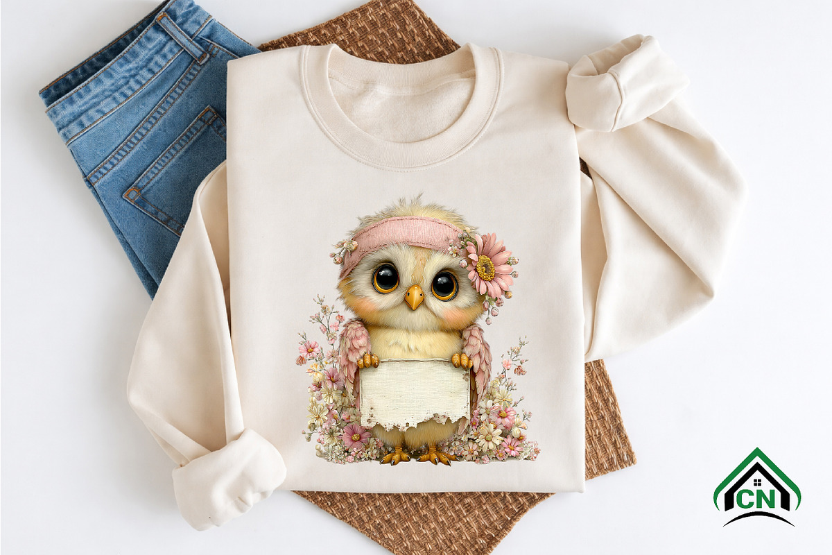 Funny Spring Owl Clipart, an Illustration by Craft Nest (Photo 9 of 12)