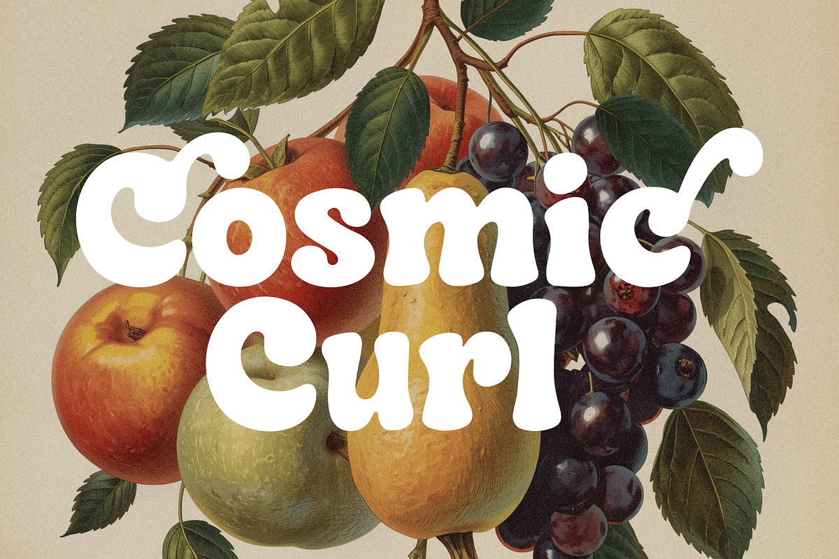 Cosmic Curl Font, a Sans Serif Font by Modikstype (Photo 1 of 11)