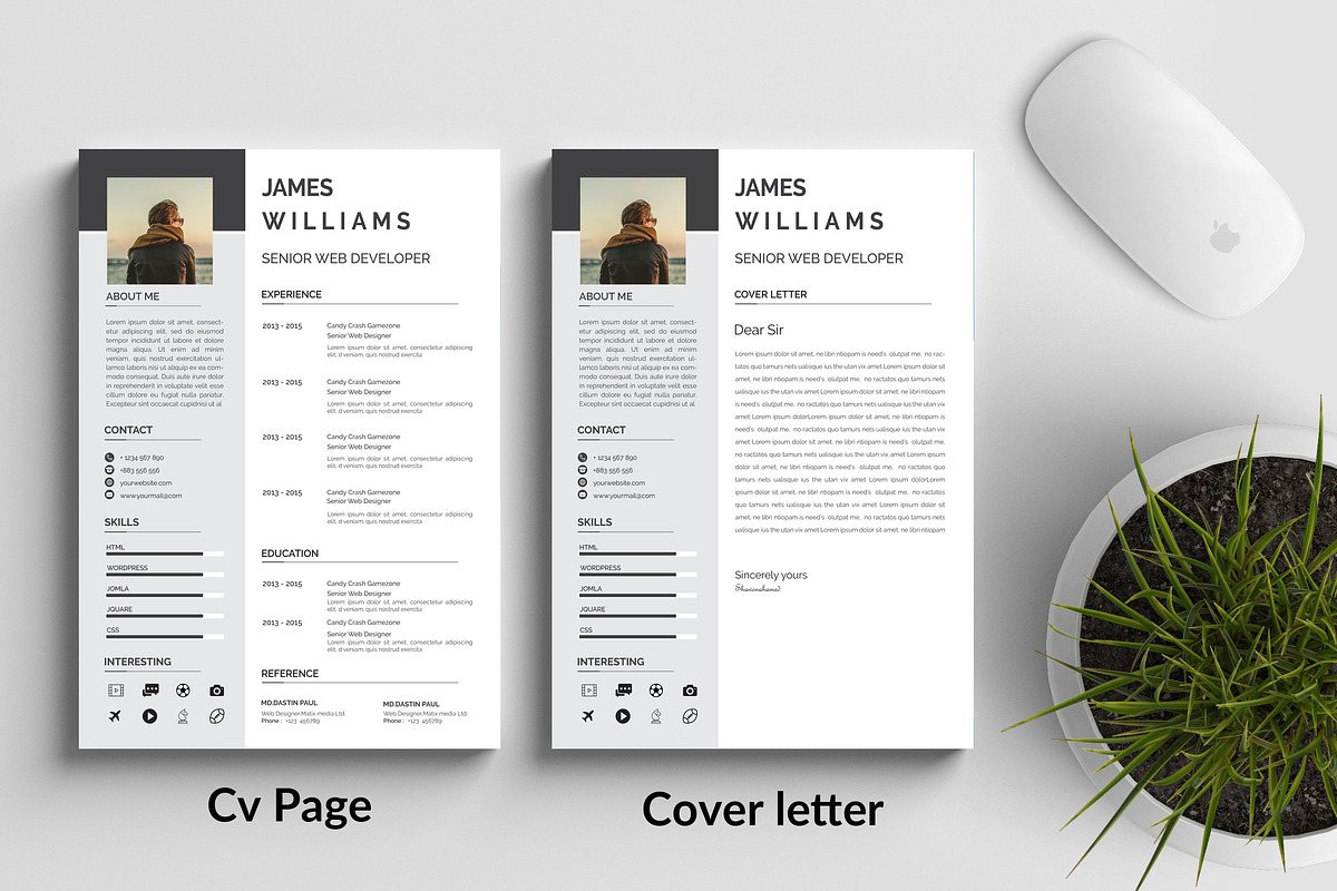 Professional Resume CV Template, a Resume Template by Blackcloud_Creations (Photo 4 of 8)