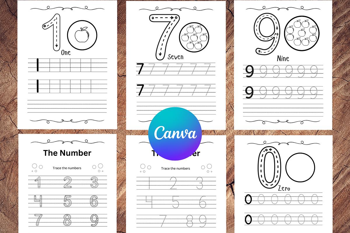 Learning to Trace Kids Activity Book, a Print Template by LA Design (Photo 3 of 10)
