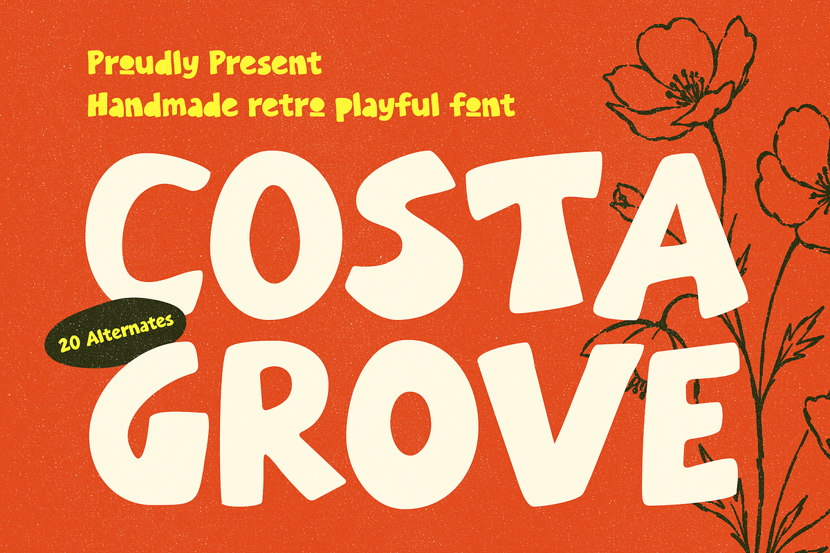 Costa Grove, a Handwritten Font by Rahagita Studio (Photo 1 of 10)