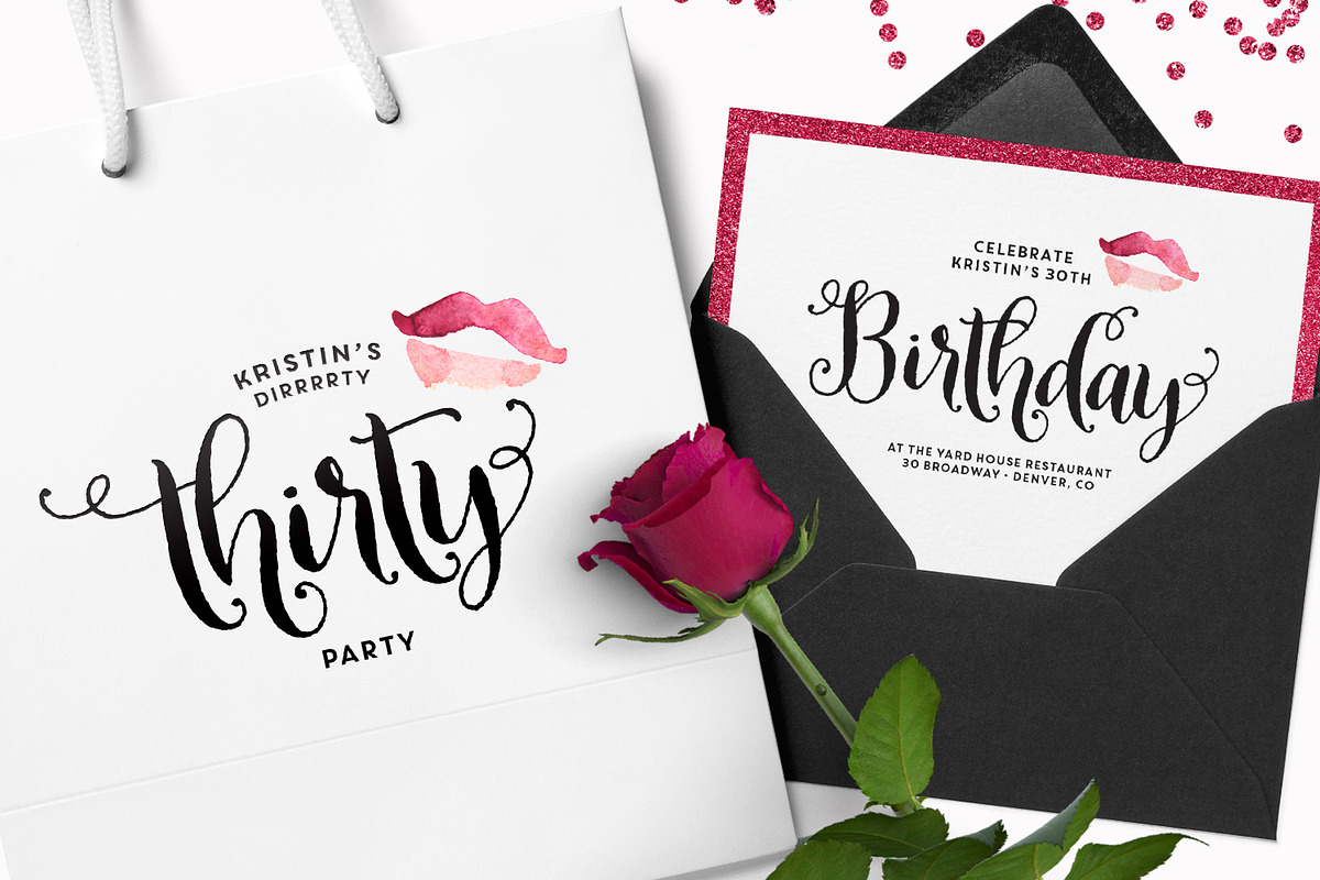 Celebrate Font & Graphics Pack, a Script Font by Callie Rian & Co. (Photo 13 of 14)