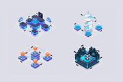 Set isometric illustrations for web., a Technology Illustration by Andrew_Derr (Thumbnail 3 of 8)