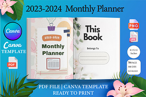 2023-2024 Monthly Planner Canva