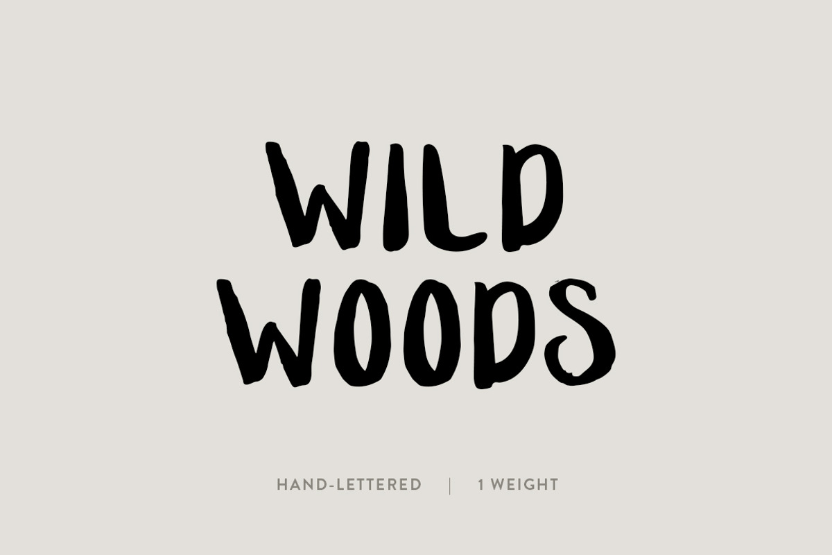 Wild Woods: A Hand-Lettered Font