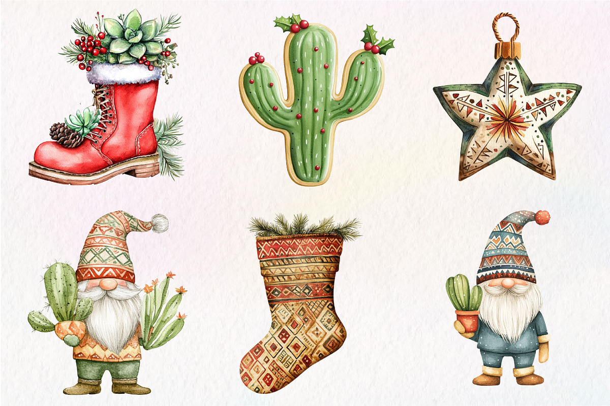Southwestern Christmas Clipart, an Illustration by Dream Creation (Photo 4 of 6)