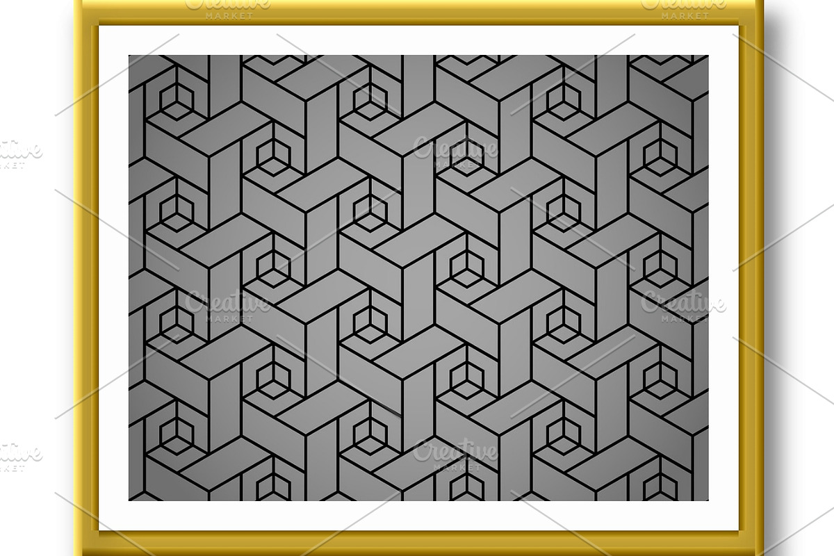 The geometric pattern with lines, a Decorative Illustration by RODINA (Photo 2 of 3)
